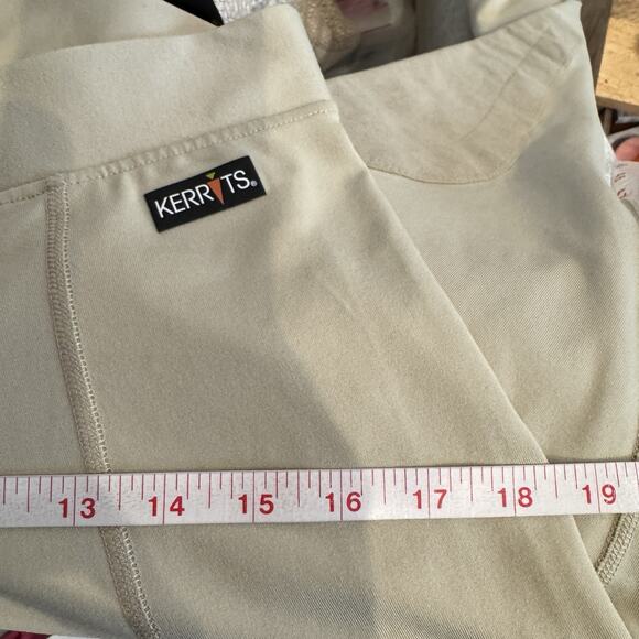 Kerrits Equestrian Breeches Pants Leggings Women Large Beige Knee Patch Stretch - Picture 8 of 11